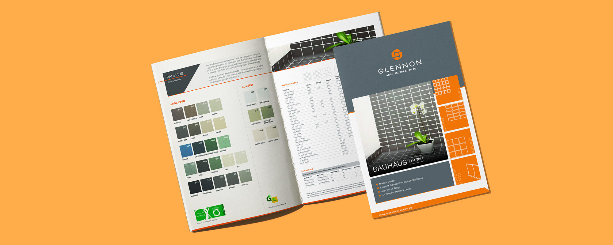 Glennon Tiles brochure design